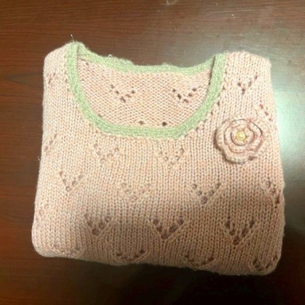 Almost New Handmade Knitting Beautiful Sweater (8-10 year old girl)
